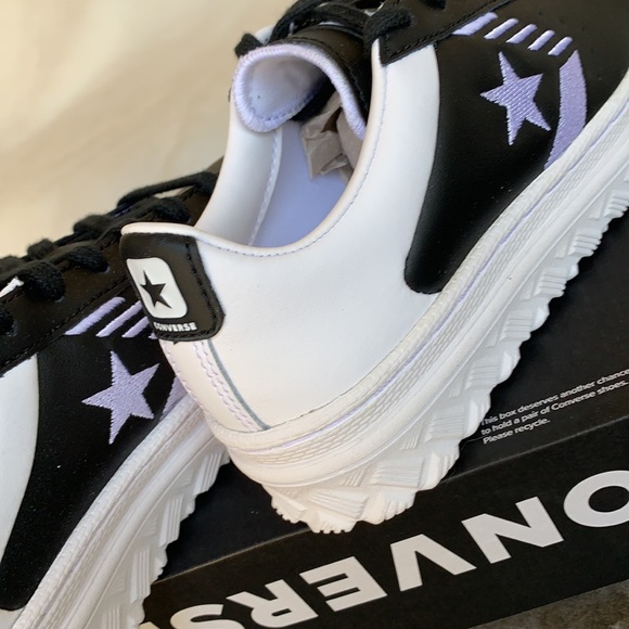 CONVERSE PRO LEATHER OX BLACK/WHITE WMNS - Picture 13 of 16